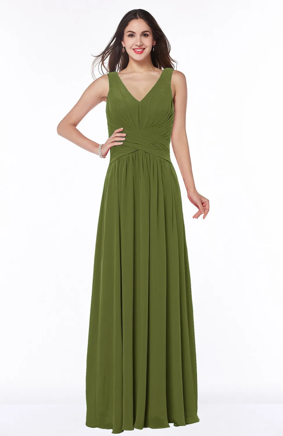 Долго бесконечности платье невесты Оливковый зеленый кабриолет для выпускного