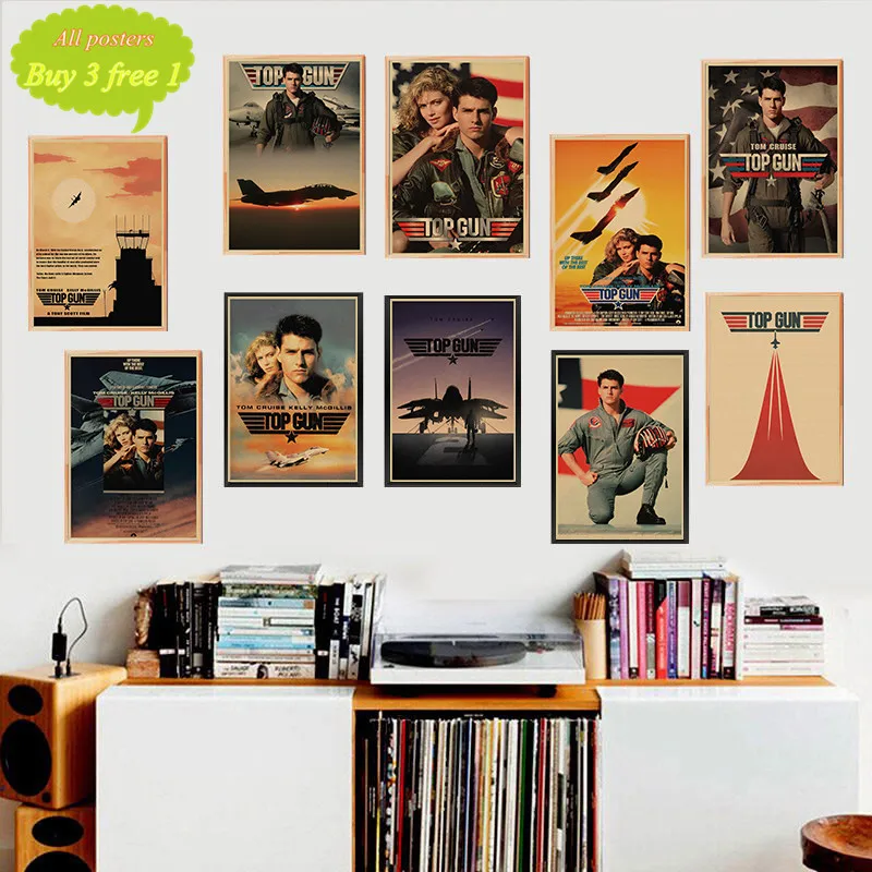 ТВ серии Топ пистолет Ретро плакат печать высокое качество наклейки на стену для