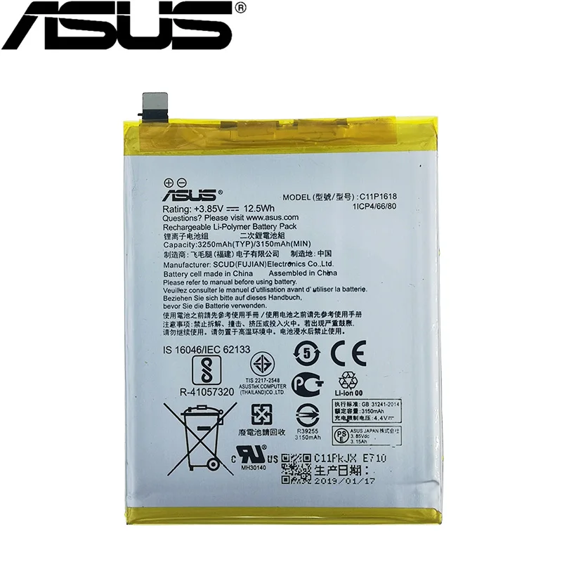 ASUS Original C11P1618 3150mAh New Battery For Asus ZenFone 4 Z01KD ZE554KL phone high quality battery+tracking number