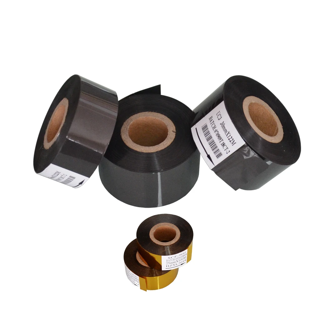 

Black Width 30mm length 100m hot stamping marking tape for packing bags