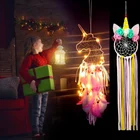 Подвесные реквизиты в виде единорога, светодиодный Единорог, украшения для дня рождения ребенка, настенные украшения