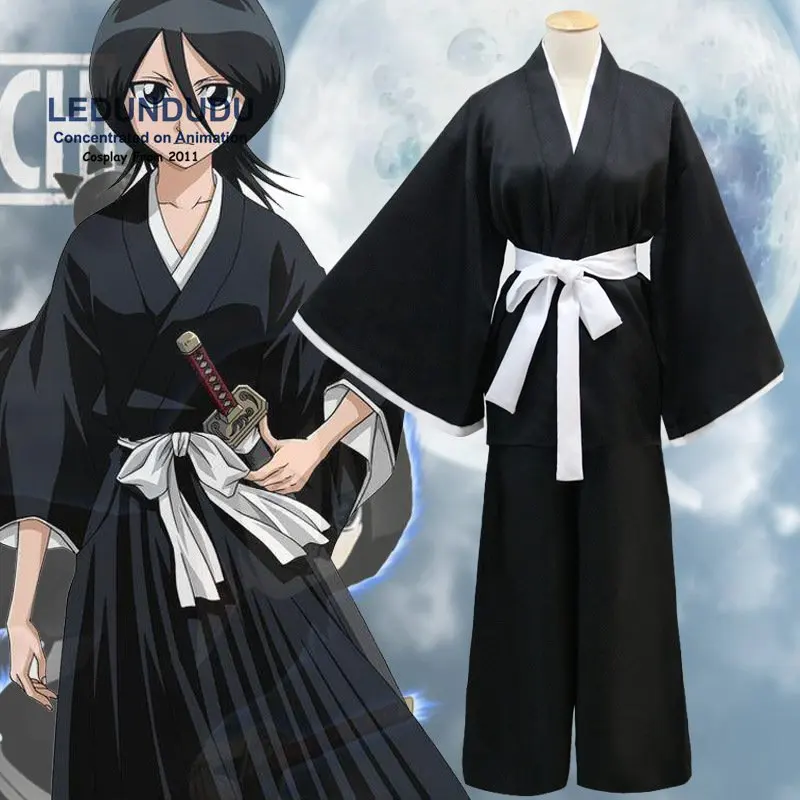 Горячая Распродажа аниме отбеливатель Кучики Рукия Косплей Shinigami Death кимоно душа