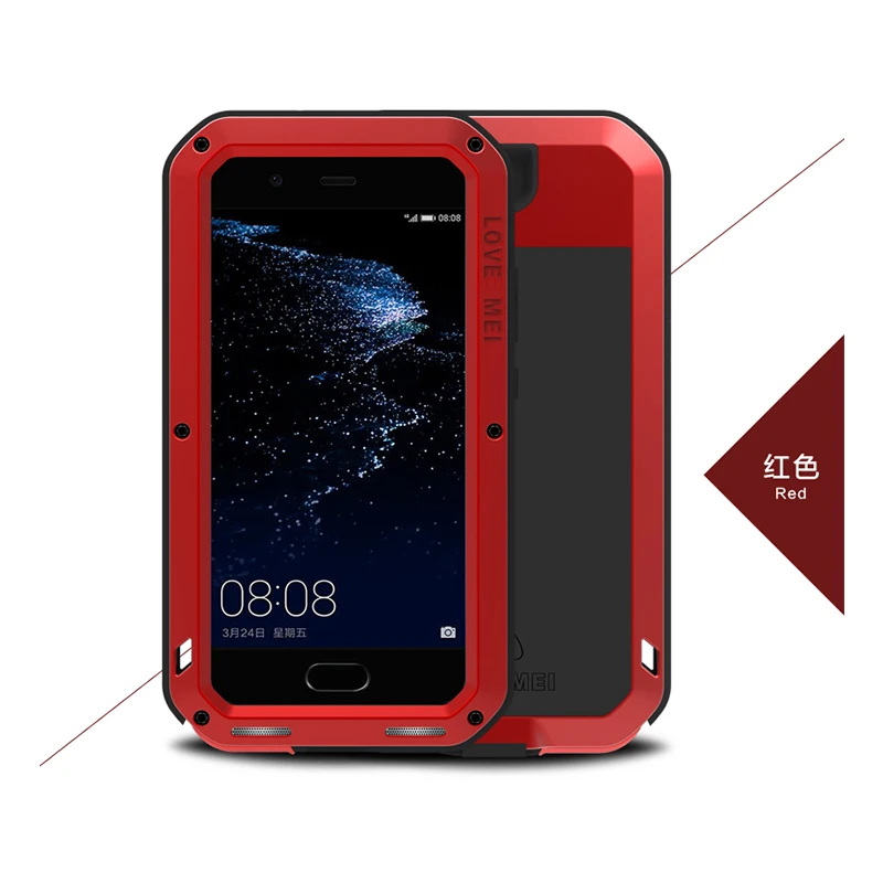 Металлический Чехол Love Mei для Huawei P10 Plus противоударный чехол телефона прочный с