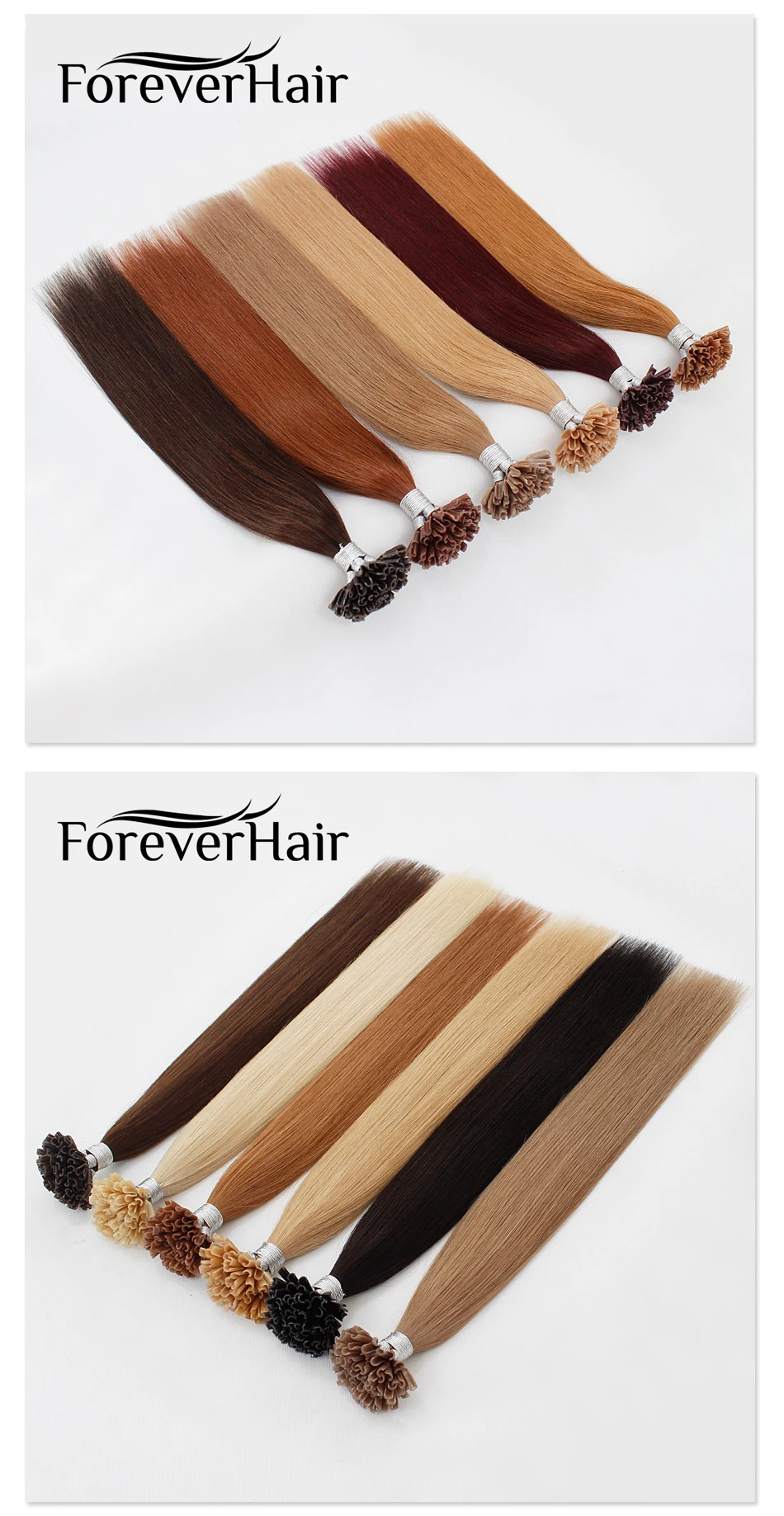 FOREVER HAIR 0,8 г/локон 1" Remy европейские капсулы для наращивания волос кератиновые накладные натуральные человеческие волосы 50 шт./pac
