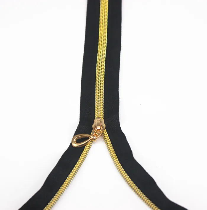 50 шт. черные застежки-молнии открытые металлические молнии золотые зубы Ремесло