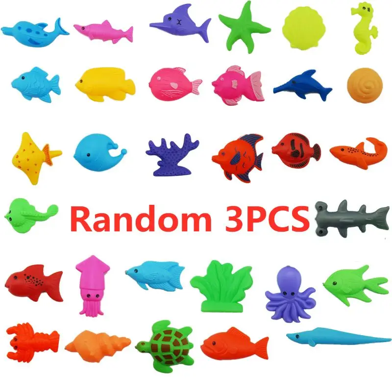 3 normal fishes Новинка! Набор игрушек для рыбалки с сюрпризом, индукционный светильник, магнитная игрушка для рыбалки, вечерние Игрушки для мальчиков и девочек - Цвет: 3 normal fishes