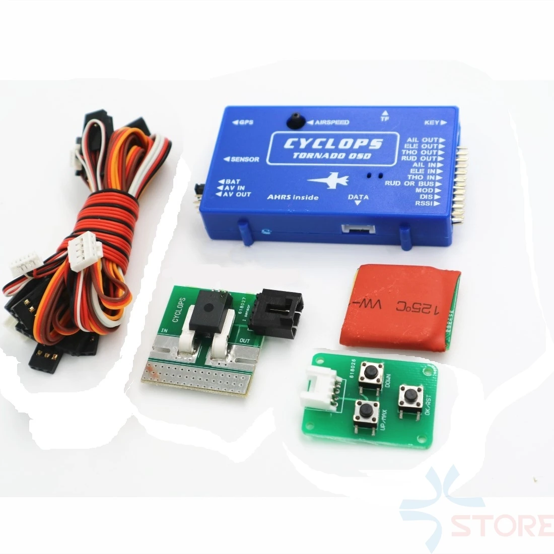 CYCLOPS TORNADO OSD Система W/gps последняя версия V1.1 с 3D Летающий/датчик скорости полета для RC самолета
