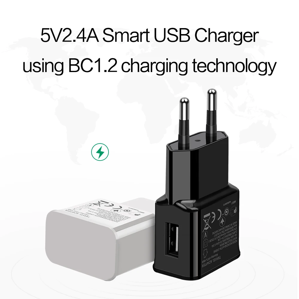ZRSE 5V 2.4A USB зарядное устройство для iPhone X 8 7 iPad быстрое настенное ЕС адаптер samsung S9