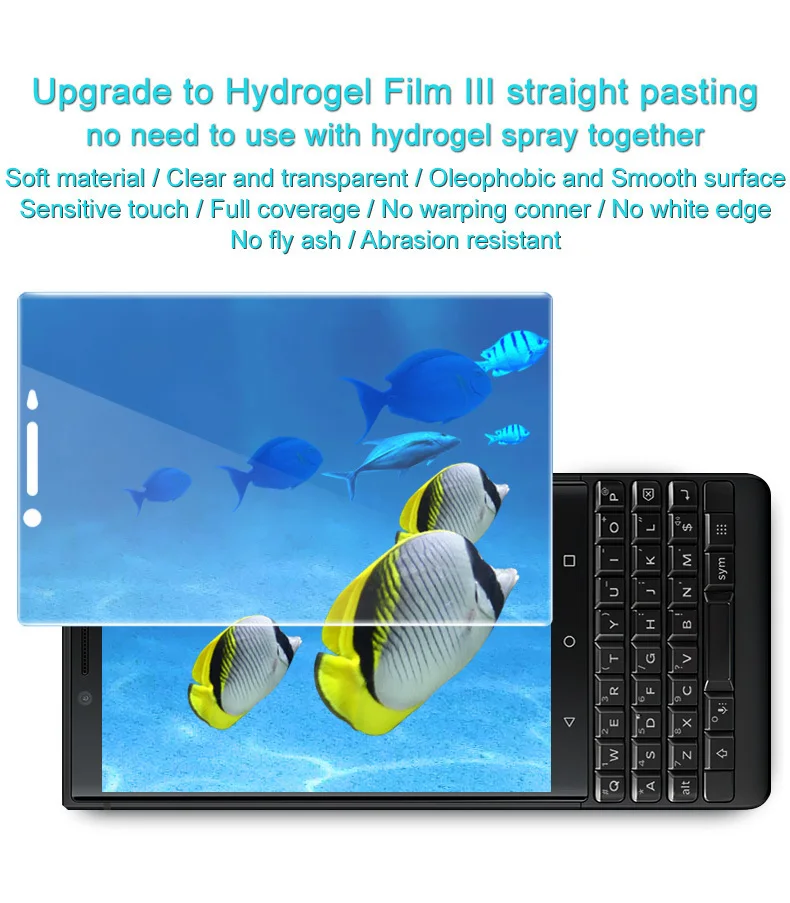 IMAK Для Blackberry Key2 защита экрана Hydrogel III Передняя 0,15 мм мягкая защитная пленка tpu для Blackberry Keytwo не стекло