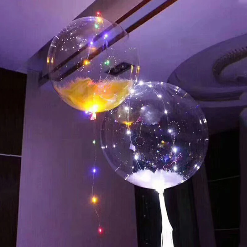 18/24/36 прозрачный купол воздушный шар с светодио дный полосы Медный провод