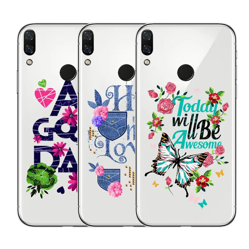Прозрачный силикон подходит для Huawei Nova3i универсальный защитный чехол мультяшный