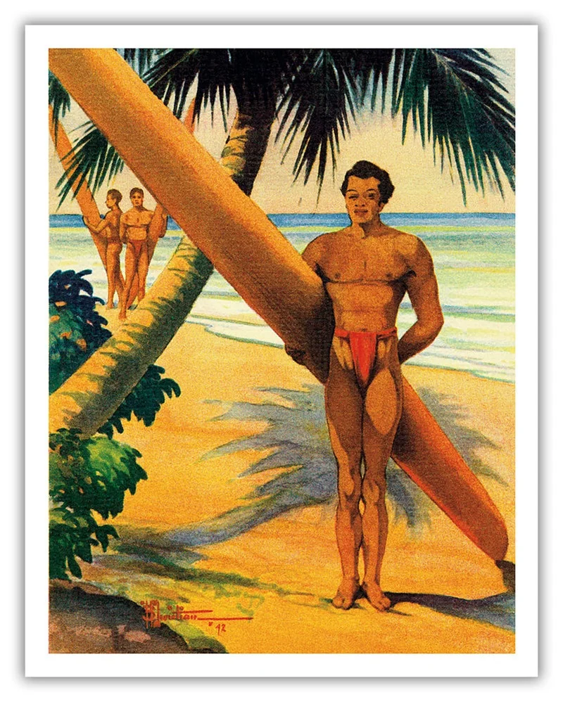 Surf at Hawaii Summer Holiday Travel Poster Vintage Retro Canvas Painting DIY Wall Paper Posters Home Gift Decoration | Дом и сад