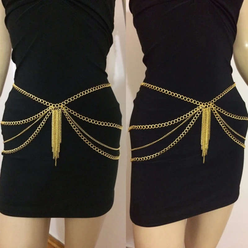 Слой живота цепи Для женщин Талия модные пикантные Средства ухода за кожей Цепи
