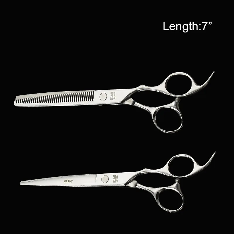 2pcs 7inch Парикмахерские ножницы " /6,5"/" /7,5"/", филировочные ножницы, профессиональные ножницы для волос, стильные инструменты для парикмахерских или собак - Цвет: 2pcs 7inch