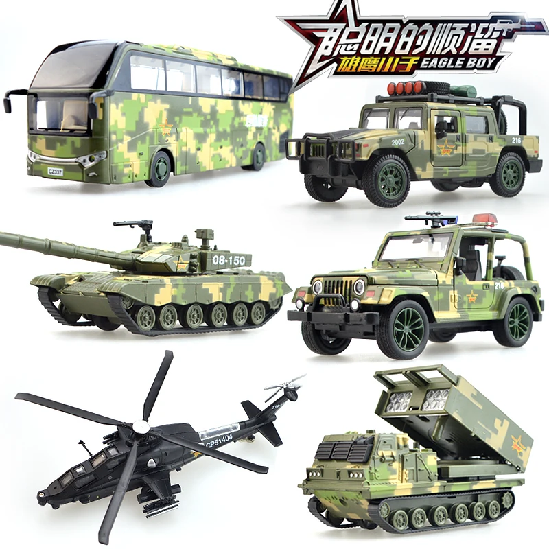 Военная модель из сплава rocket camion 99 танков suvs самолет вертолет автобус детский