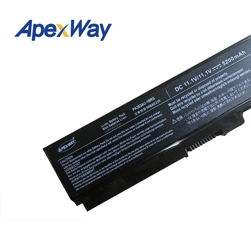 Аккумулятор 4400 мАч для Toshiba PA3634U PA3634U-1BAS PA3634U-1BRS PA3635U-1BAM PA3635U-1BRM PA3636U-1BRL PA3638U-1BAP PA3728U-1BRS