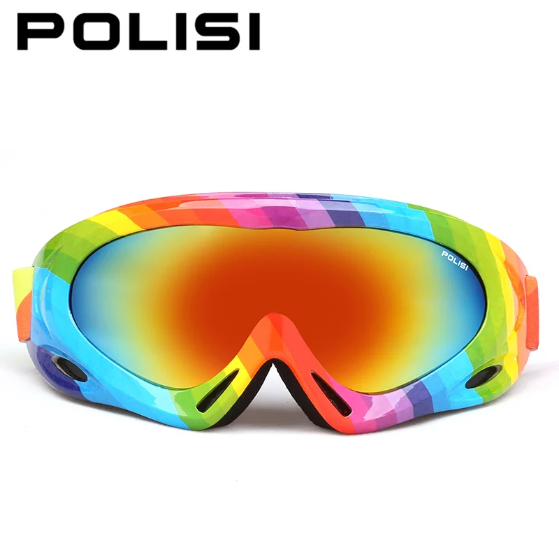 POLISI мужские и женские лыжные очки ветрозащитные UV400 для катания на лыжах