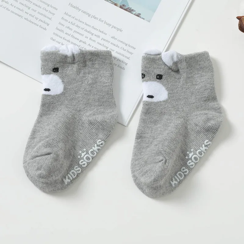 H Baby Boys Girls Infant Cotton Cartoon Pattern Socks Warm Anti Slip Floor Socks Leg Warmer - Цвет: H