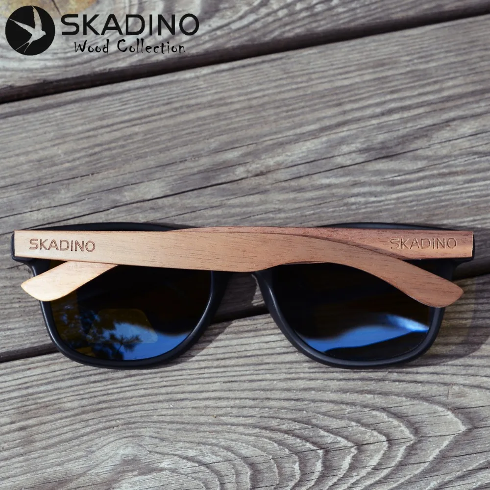 SKADINO UV400 поляризационные солнцезащитные очки из грецкого дерева Модные для