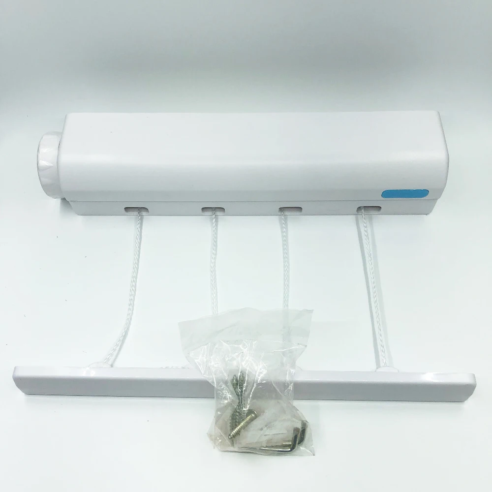 Выдвижной настенный Крытый стиральная вешалка для одежды 4 линии Airer сушилка | Дом