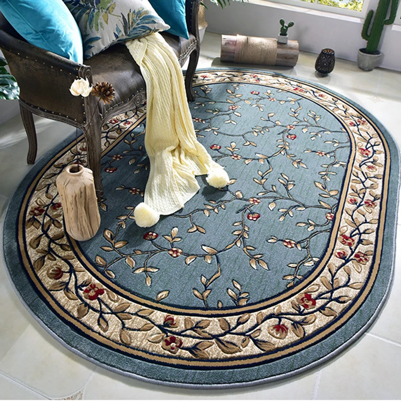 

Импортные овальные коврики в турецком и американском стиле для планшетов, напольный коврик, прикроватный коврик, коврики для спальни, современный европейский ковер