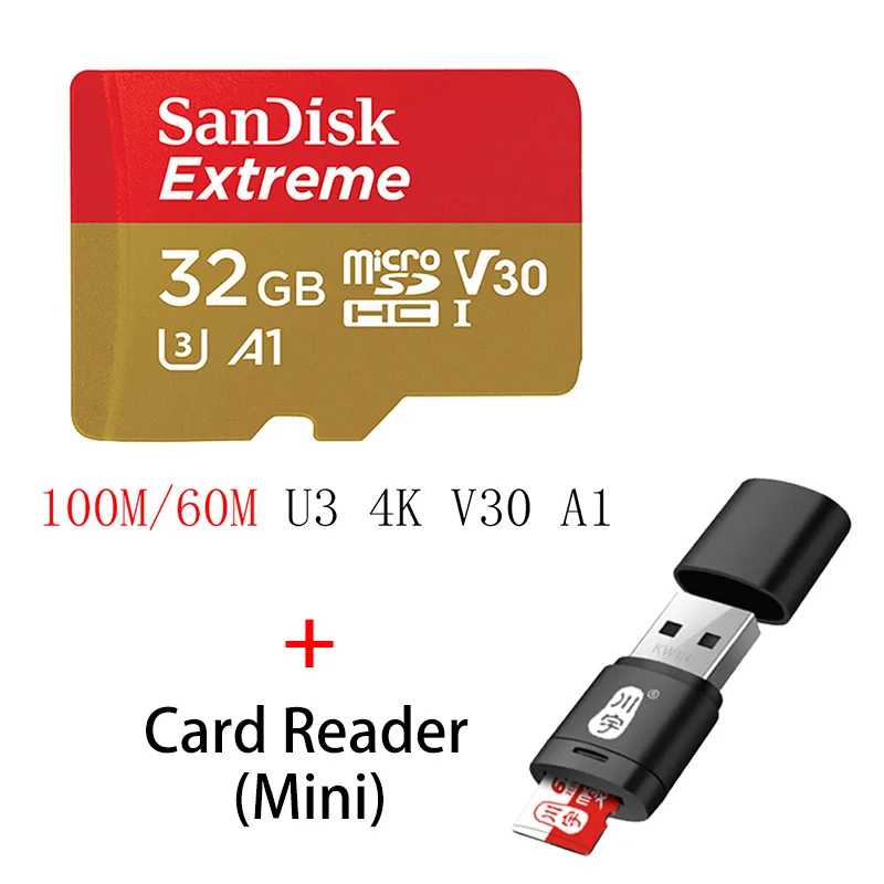 SQXNE-032G-C286 Карта памяти SanDisk Extreme 32 64 128 ГБ U3 V30 Micro SD 128 ГБ 32 ГБ 64 Гб 256 Гб 400 Гб Micro SD карта SD/TF флэш MicroSD для телефона - Емкость: SQXNE-032G-C286