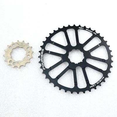 40T black FOURIERS 10 скоростей MTB 40T 42T односкоростной задний маховик зуб слайс Горный Велосипед маховик включает 16T и длинный винт - Цвет: 40T black