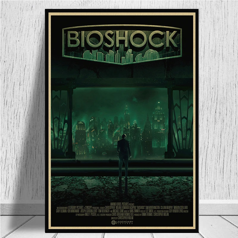 BioShock Retro poster Home Furnishing decoration Kraft Game Poster Drawing Painting Wall stickers