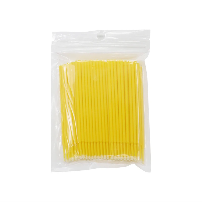 yellow Одноразовые микрощетки индивидуальные Аппликаторы тушь для ресниц 400 шт./лот Наращивание ресниц Накладные ресницы кисти - Handle Color: yellow