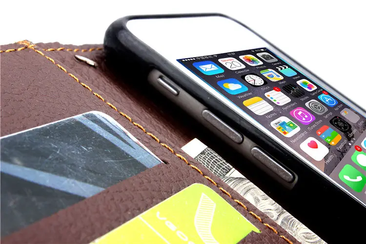 Для Apple iPhone 6 s Случае 4.7 дюймов Лист Застежка Флип кожаные Чехлы Стенд Функция Слот