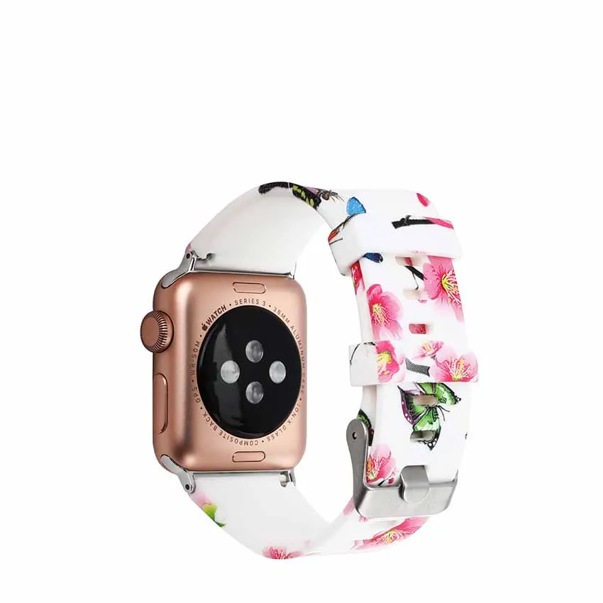 Мягкий силиконовый ремешок для наручных часов Apple Watch серии 1/2/3/4 iWatch 38 мм 42 40 44