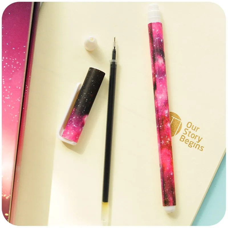 Набор гелевых ручек 6 цветов со звездным принтом шариковые ручки 0 38 мм