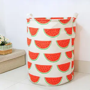 Новая мультяшная Водонепроницаемая корзина для белья, корзина для хранения с рисунком арбуза, корзина для домашнего декора, корзина для хранения детских игрушек