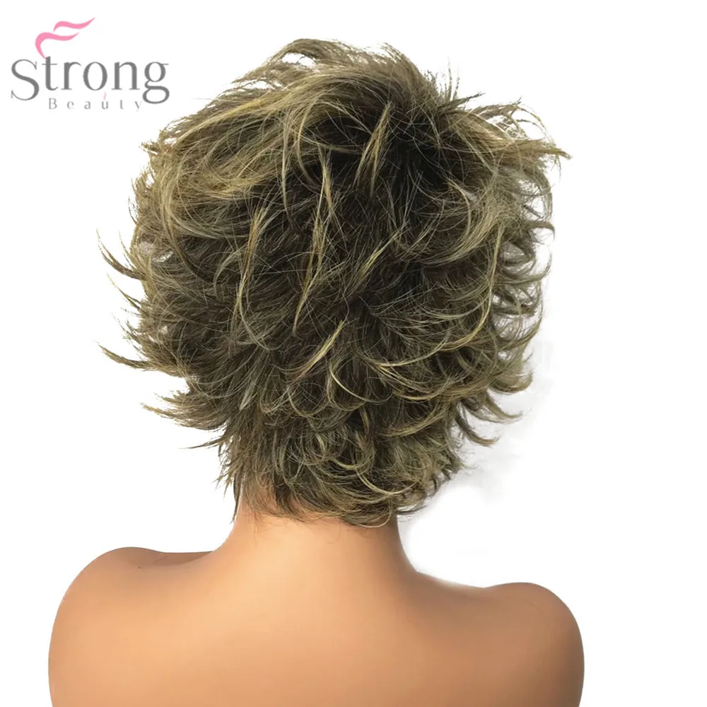 StrongBeauty женский синтетический парик без косточек коричневый/светлый микс