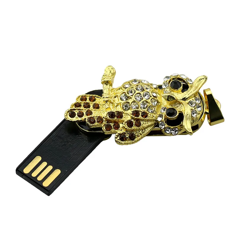 USB флеш-накопитель в виде животных, металлическая Алмазная Сова, флеш-накопитель Nighthawk, 4 ГБ, 8 ГБ, 16 ГБ, 32 ГБ, 64 ГБ, USB карта памяти в подарок с ожерельем