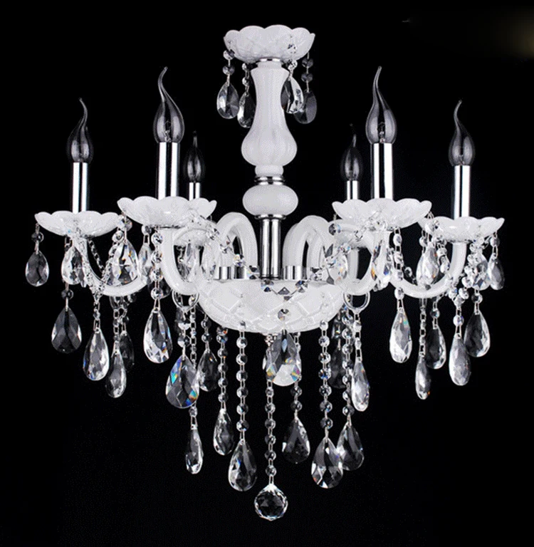 2015 Free Shipping 6 Arms Modern Crystal Chandelier Lustre Light with 100% K9 Pendants (B CCSP8006-6) D550mmXH600mm | Освещение