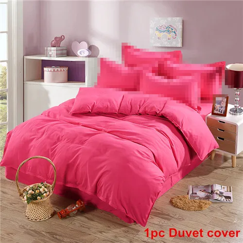 rosered Yovepii 1 шт. пододеяльник домашний текстиль сплошной пододеяльник микрофибра покрывало современный белый покрывало без наволочки без простыни - Цвет: rosered