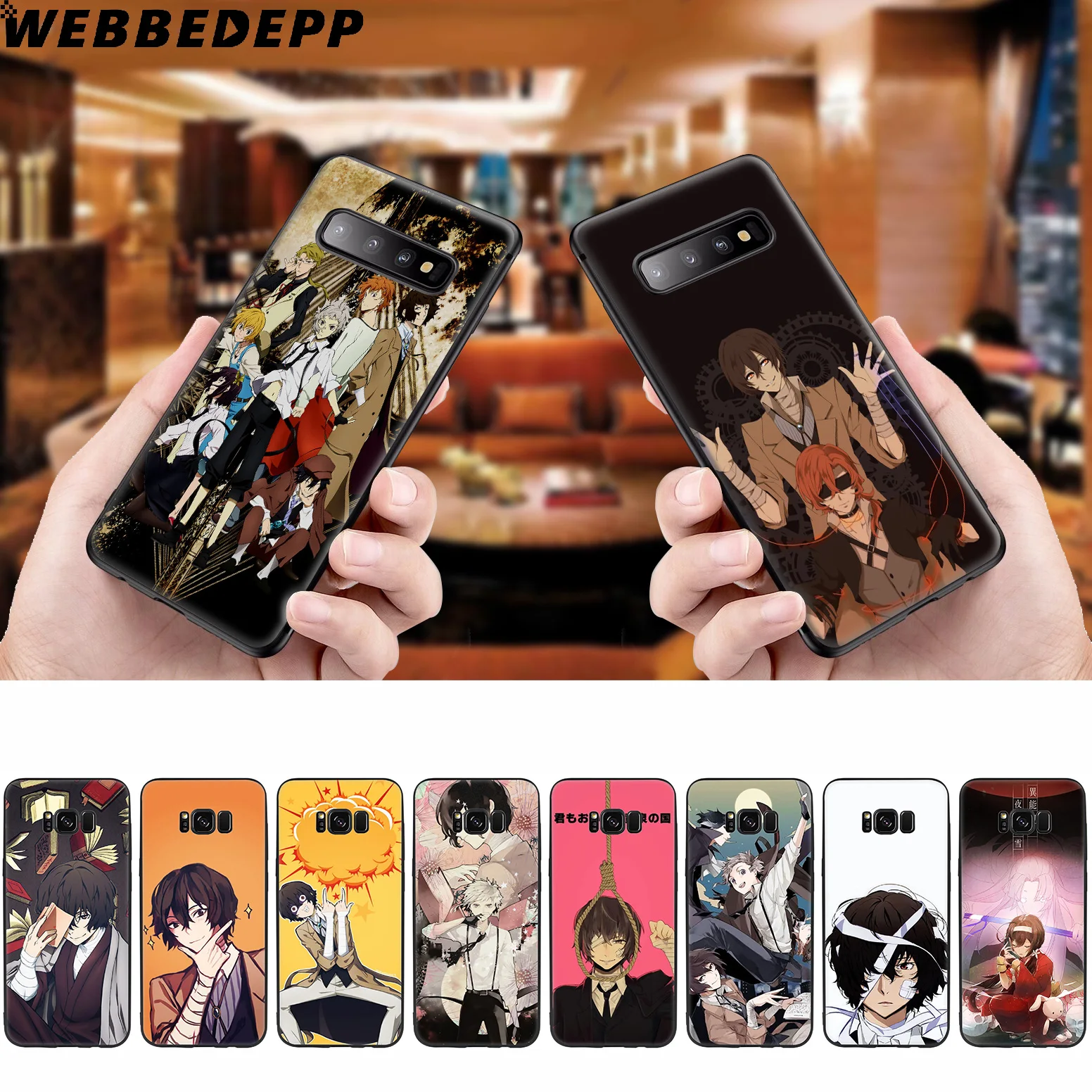 WEBBEDEPP Bungou Stray Dogs Anime Soft Case for Samsung Galaxy S10 S10e S9 S8 Plus S7 S6 Edge &amp J6 2018 Note 10 9 8 |