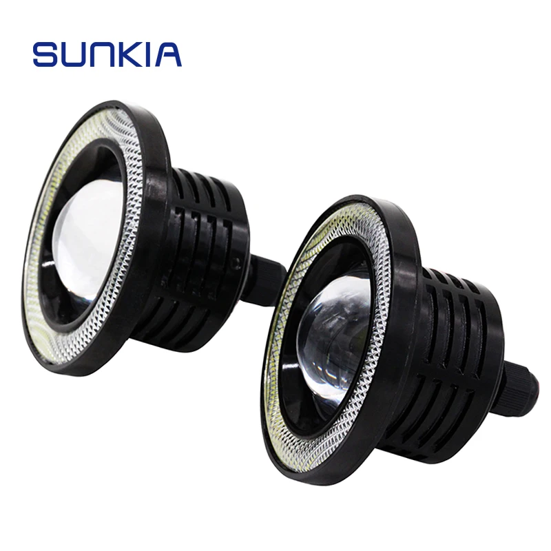 SUNKIA 2 шт./компл. светодиодный Противотуманные фары с ангельскими глазками