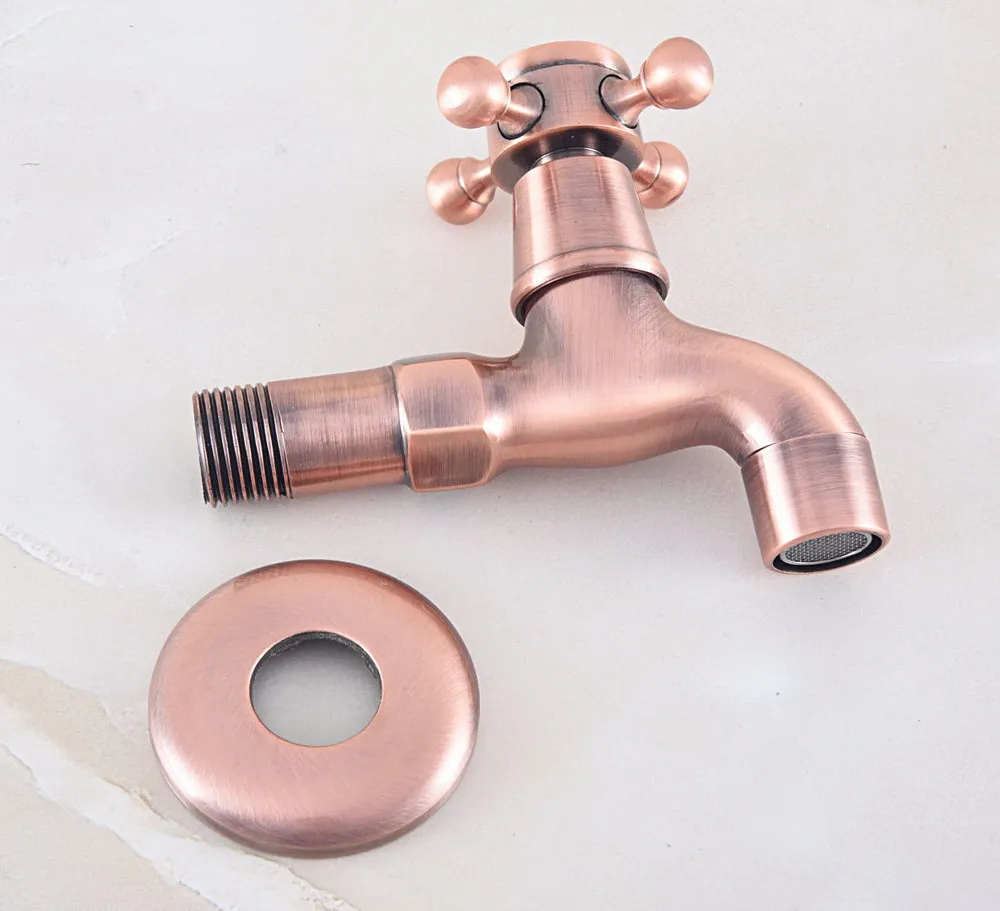Antique Red Copper Brass Single Cross Handle Bathroom Mop Pool Faucet /Garden Water Tap / Laundry Sink Taps mav330 | Обустройство