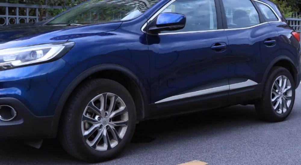 Топ для Renault Kadjar автомобильный Стайлинг Обложка детектор из нержавеющей стали боковой двери тела отделка палочки, рейки литья 4 шт