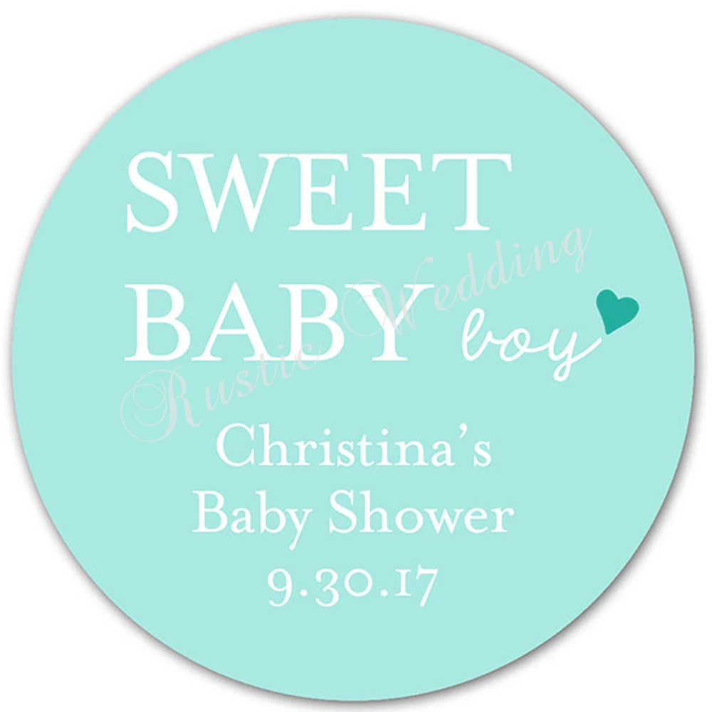 

Sweet Baby with Heart, Custom Baby Shower Labels - Personalized Baby Shower Stickers, Favor Stickers, Baby Birthday Gift Favors