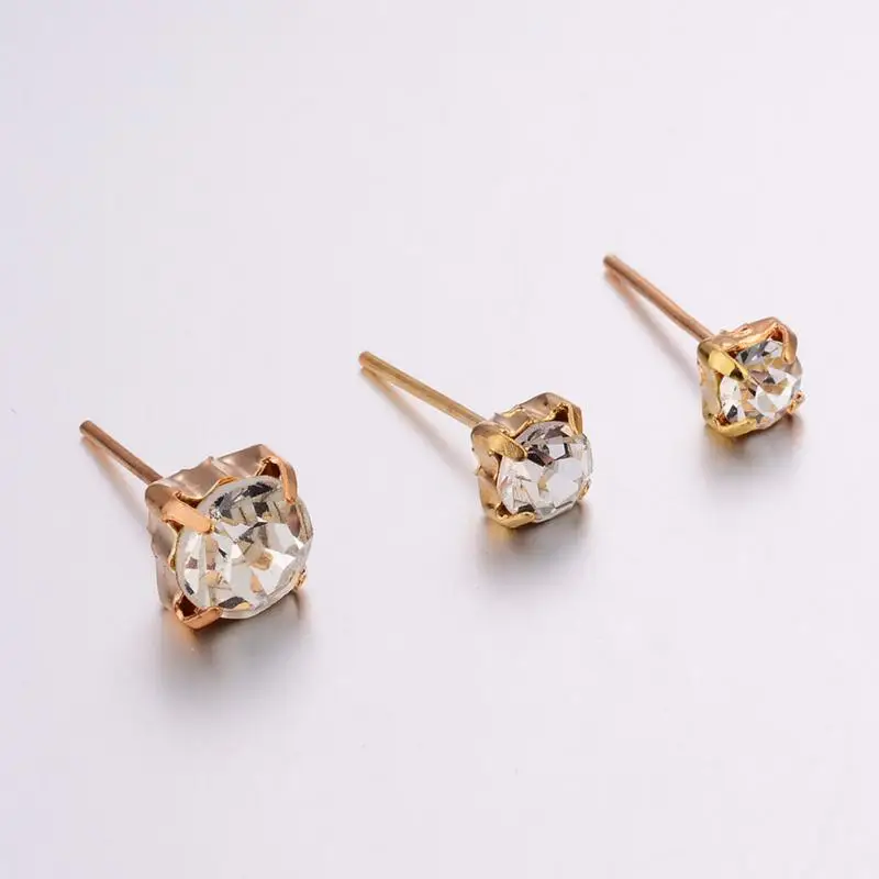 New Arrival 9 Pair Ear Stud Rhinestone Alloy Round Ball Gold Color Earrings Silver Simulated Pearl Earring Set | Украшения и