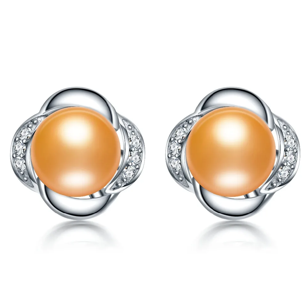 100% Real Genuine Natural Freshwater Pearls Earrings For Women Brand Pearl Jewelry Stud Mother Gift | Украшения и аксессуары