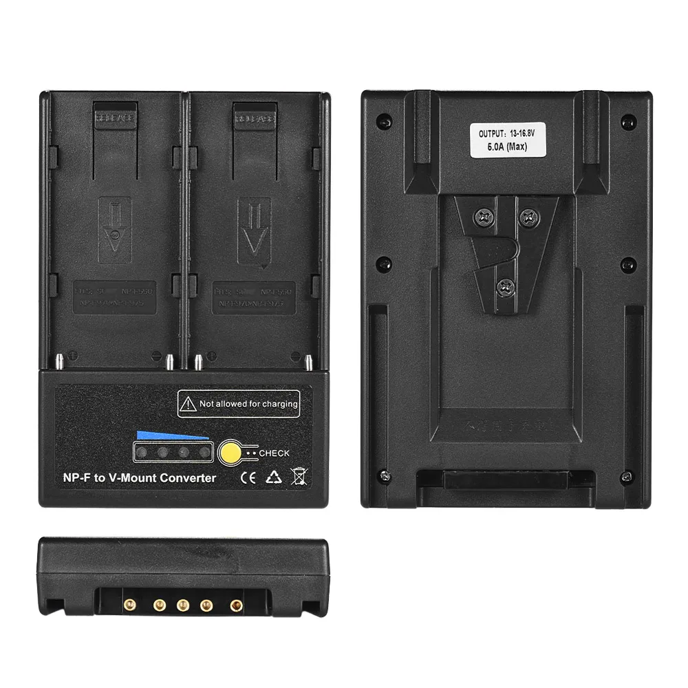 Переходная пластина Andoer NP-F на V-mount для аккумулятора с двойным слотом серии NP-F550