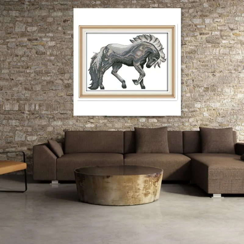 Horse 14CT 11CT pattern Chinese Counted Cross Stitch Patterns Kits kit fashion DMC Fabric | Дом и сад