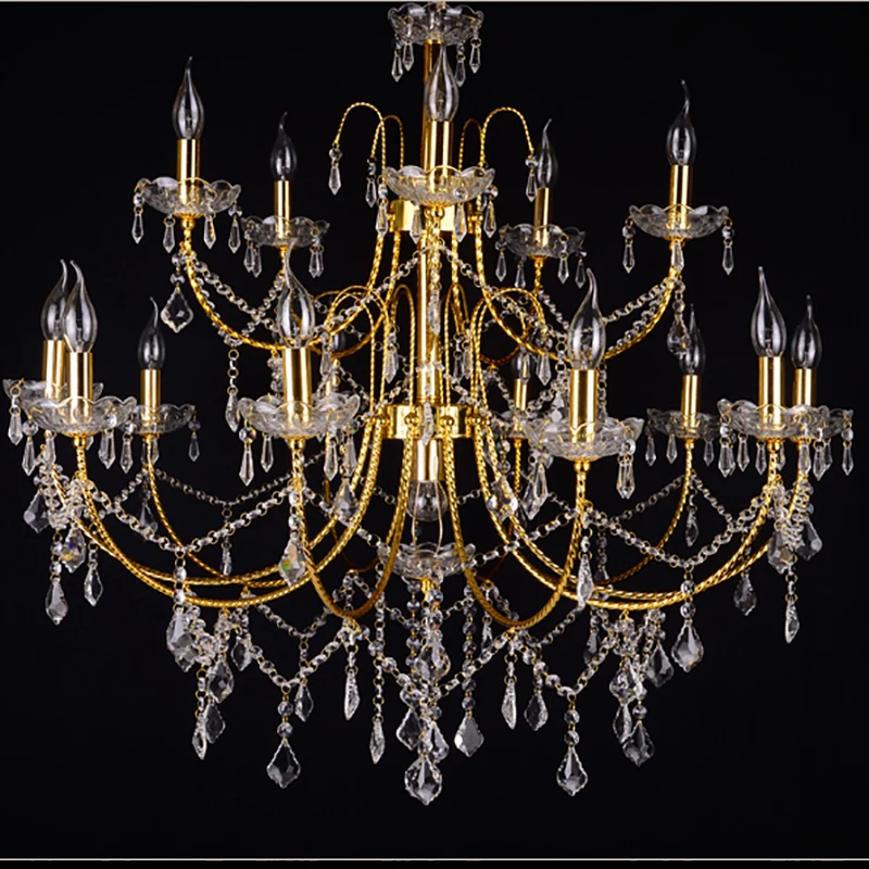 

SHIXNIMAO free shipping luxury Gold Crystal Chandelier 16 Modern Design Chandeliers