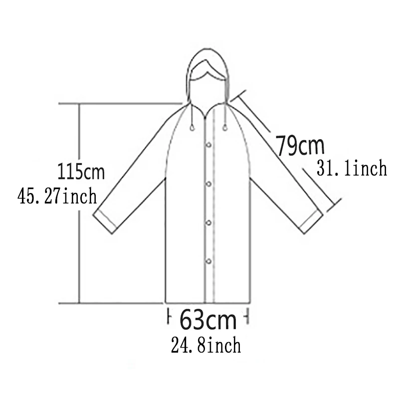 ZT Women Raincoat Men Black Rain Clothes covers Impermeable Rainwear Poncho Waterproof Hooded Coat JJ-SYYY81- | Дом и сад
