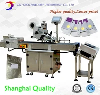 automatic bag plane paging labeling machineadhesive plate labelercard topside sticker labeling machine ce video