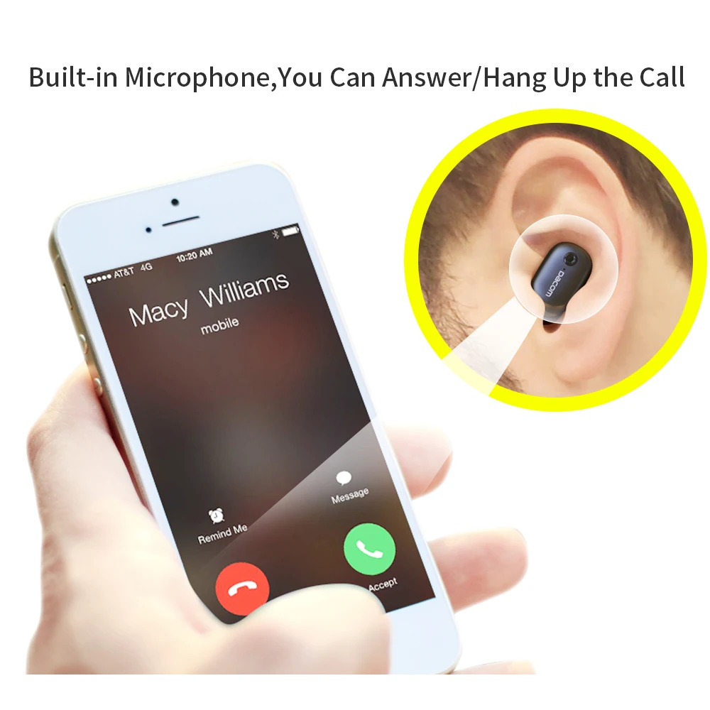 DACOM K8i беспроводные наушники мини bluetooth вкладыши в ухо монитор гарнитура с